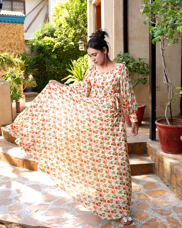 Red Carnation Floral Maxi - Image 5