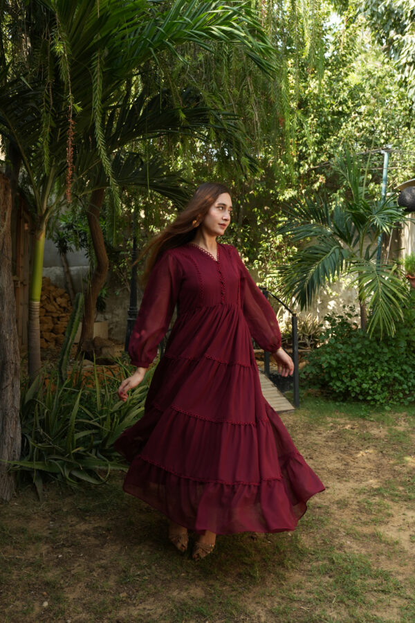 Scarlet Frilled Dress - Image 3